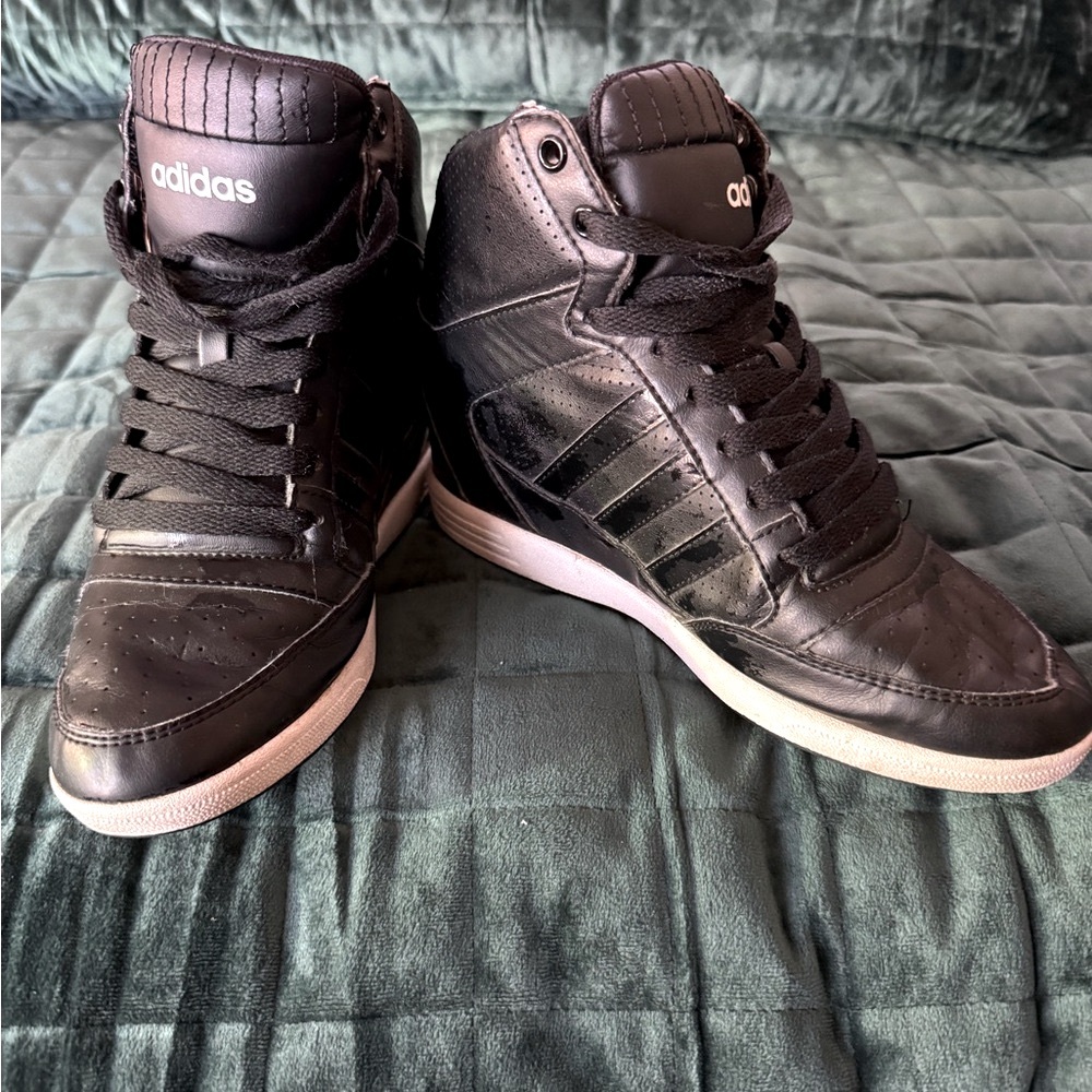 Adidas Woman’s Black High-Top Sneakers